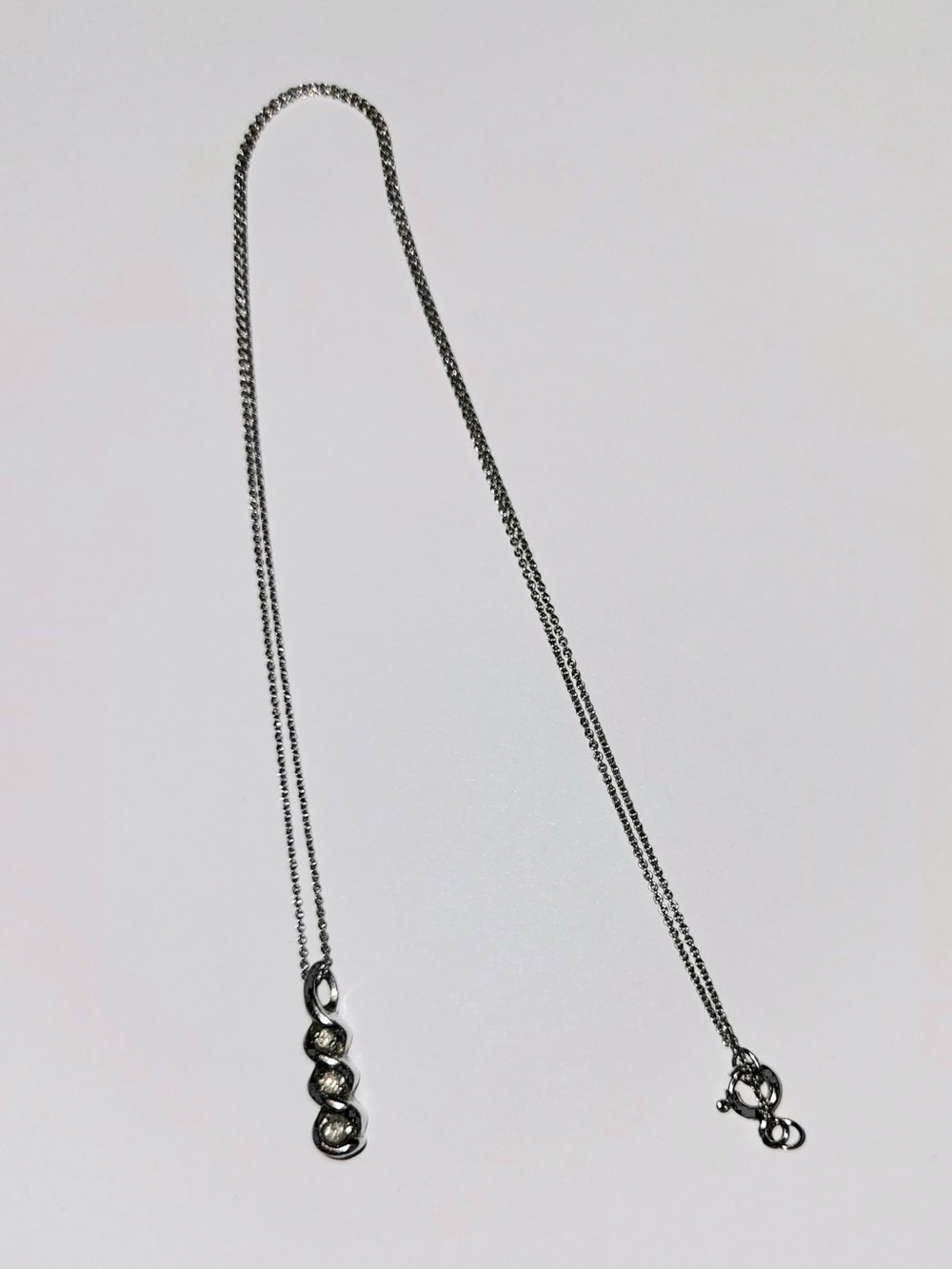 Sterling Silver Triple Orb Pendant Necklace